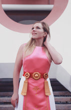 Load image into Gallery viewer, Princess Zelda Cosplay Tunic Apron Costume Legend of Zelda Cosplay Outfit Pink Zelda Dress with Belt Female Halloween Costume Idea
