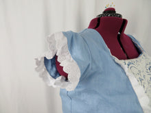 Load image into Gallery viewer, Custom Made Purple Cape and Blue lace Jumper