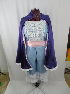 Custom Made Purple Cape and Blue lace Jumper