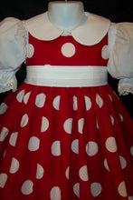 Load image into Gallery viewer, RED white DOT Jumper Dress Cosplay CUSTOM Size