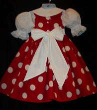 Load image into Gallery viewer, RED white DOT Jumper Dress Cosplay CUSTOM Size
