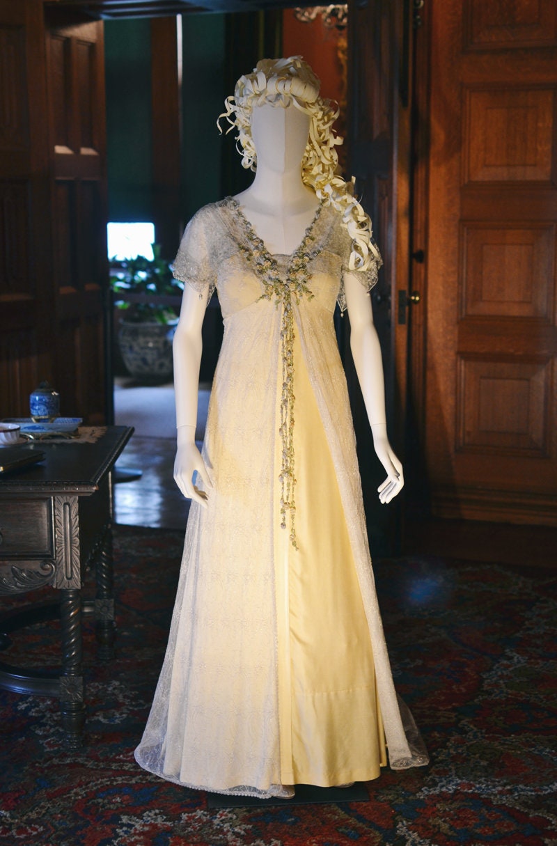 Titanic floral tea gown Delightful Valencienne Lace Belle Epoque Edwar –  MJcostume
