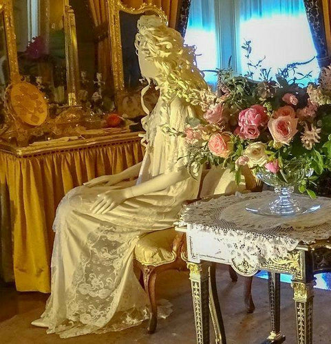 Titanic night gown epoque Delightful Valencienne Lace Belle Epoque Edwardian Dress