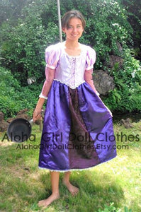 Rapunzel Princess Costume Once Upon a Time Dress Up Gown for Girls