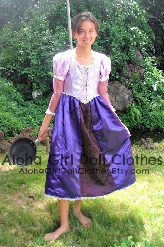 Rapunzel Princess Costume Once Upon a Time Dress Up Gown for Girls –  MJcostume