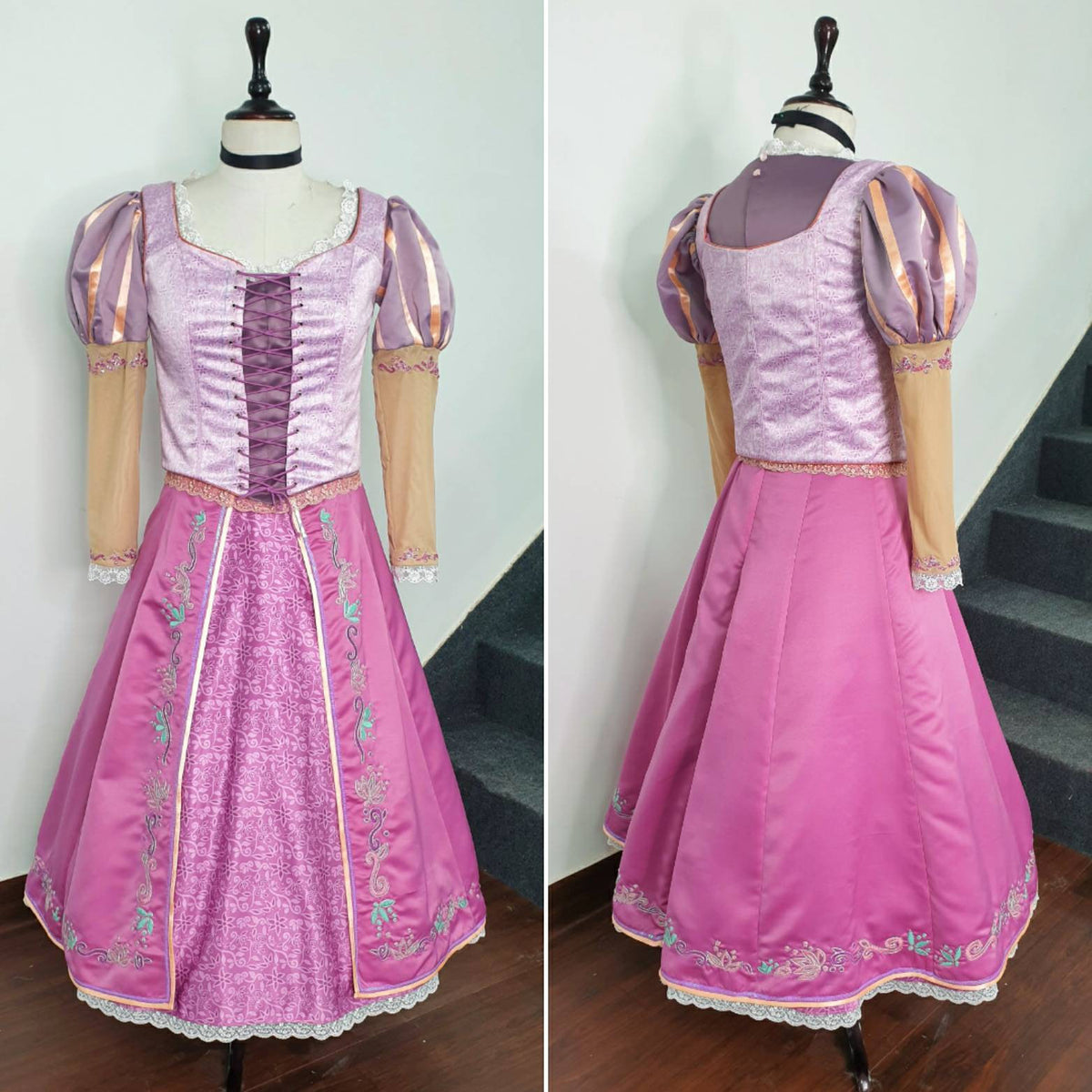 Rapunzel Dress Cosplay Costume Mjcostume