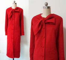 Load image into Gallery viewer, Duchess of Cambridge Red Kate Middleton Christmas Beau Tie Coat Red Bow coat dress