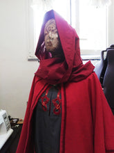 Load image into Gallery viewer, READY FOR SHIPPING Red Elegant woman costume set, Sorceress wardrobe , Pagan Priestess Costume, set 4 pieces