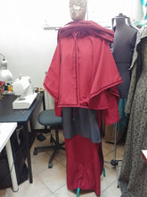 Load image into Gallery viewer, READY FOR SHIPPING Red Elegant woman costume set, Sorceress wardrobe , Pagan Priestess Costume, set 4 pieces