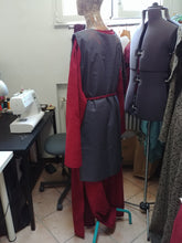 Load image into Gallery viewer, READY FOR SHIPPING Red Elegant woman costume set, Sorceress wardrobe , Pagan Priestess Costume, set 4 pieces
