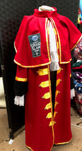Load image into Gallery viewer, Red and Gold Town Crier costume