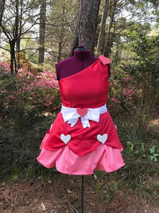 Red and Pink Star Butterfly Inspired Princess Cosplay Costume Adult Dress