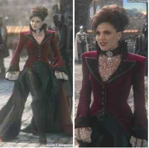 Regina Mills Evil Queen Red Coat cosplay costume