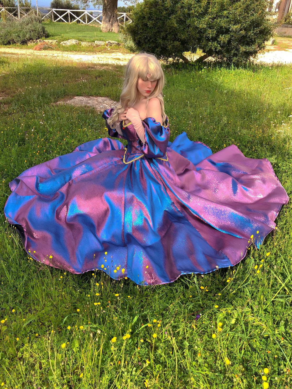 Cute Princess Romantic Neckline Elegant Pink Fairy Dress MJcostume Cute Princess Romantic Neckline Elegant Pink Fairy Dress MJcostume