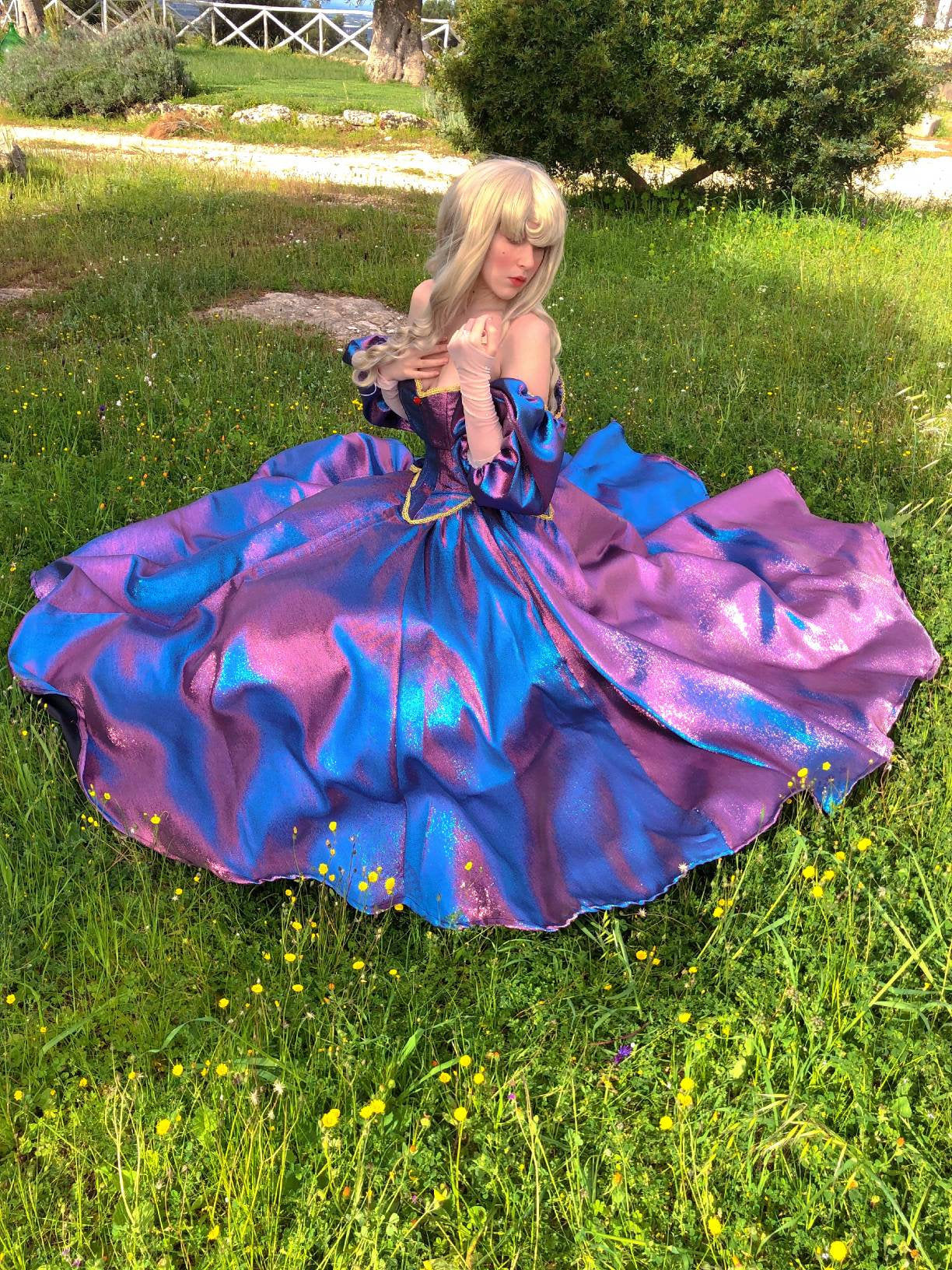 Cute Princess Romantic Neckline Elegant Pink Fairy Dress MJcostume Cute Princess Romantic Neckline Elegant Pink Fairy Dress MJcostume