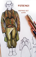 Load image into Gallery viewer, MADE TO ORDER Star Trek DS9 Ferengi outfit set, costume di Quark, cosplay di Star Trek, abbigliamento di Ferengi