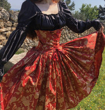 Load image into Gallery viewer, Tailor Delightful Damask Elegant Lycra Quality Satin Precious Lace Dress
