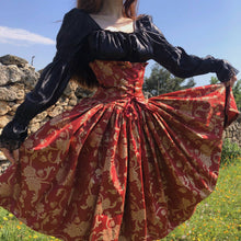 Load image into Gallery viewer, Tailor Delightful Damask Elegant Lycra Quality Satin Precious Lace Dress