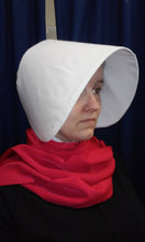 Load image into Gallery viewer, Handmaid&#39;s Tale Costume - Dress, bonnet, and bag. READY TO SHIP in small only, medium, and large only