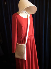 Load image into Gallery viewer, Handmaid&#39;s Tale Costume - Dress, bonnet, and bag. READY TO SHIP in small only, medium, and large only