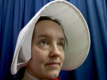 Load image into Gallery viewer, Handmaid&#39;s Tale Costume - Dress, bonnet, and bag. READY TO SHIP in small only, medium, and large only