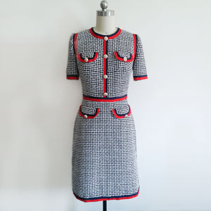 Duchess of Cambridge Tweed houndstooth Kate Middleton Mod check dress