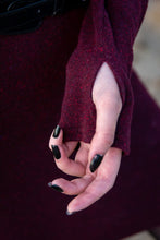 Load image into Gallery viewer, Unique dress handmade multipurpose multiway convertible with a big cowl or hood open shoulders sleeve gloves and pen skirt