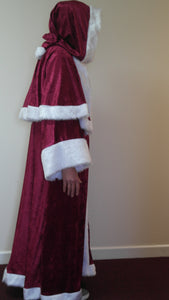 Velvet St Nicholas Father Christmas Victorian Santa Xmas Robe PULLOVER
