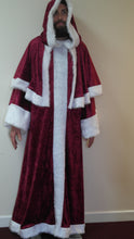 Load image into Gallery viewer, Velvet St Nicholas Father Christmas Victorian Santa Xmas Robe PULLOVER
