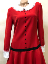 Load image into Gallery viewer, Veruca Salt Costume Veruca Salt dress Halloween costume Willy Wonka and the Chocolate Factory costume Photo Prop Cosplay Peter Pan collar