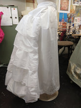 Load image into Gallery viewer, Victorian cage bustle with attached petticoat and back ruffles