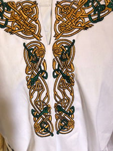 Viking dress with detailed embroidery