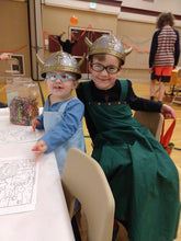 Load image into Gallery viewer, Viking/medieval dress and apron READY to SHIP (in certain sizes)