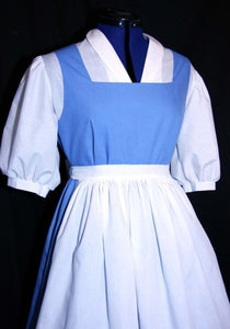 Blue ADULT Dress Cosplay Costume Size w/Bow MOM2RTK Cosplay BELLE Provincial Village Costume
