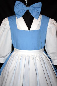 Blue CHILD Dress Cosplay Costume Size w Bow MOM2RTK BELLE Provincial Village Costume