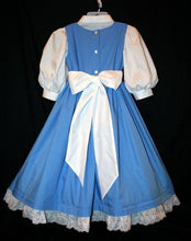 Load image into Gallery viewer, Blue CHILD Dress Cosplay Costume Size w Bow MOM2RTK BELLE Provincial Village Costume