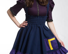 Load image into Gallery viewer, Geek Super Mario Brothers Video Game Size WaLuigi Cosplay Dress Woman&#39;s Cosplay Costume