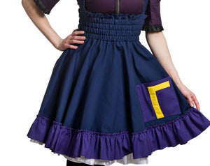 Geek Super Mario Brothers Video Game Size WaLuigi Cosplay Dress Woman's Cosplay Costume