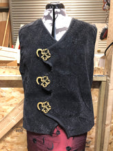 Load image into Gallery viewer, Waistcoat in black flock fabric