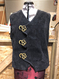 Waistcoat in black flock fabric