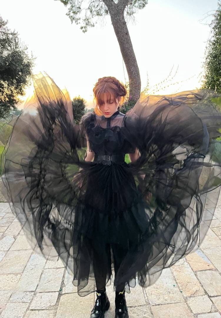 Wednesday Dark Gothic Prom Beautiful Wednesday Dress – MJcostume