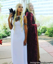 Load image into Gallery viewer, Cosplay Costume Game of Thrones White Daenerys Dragon Dress With Cape