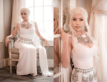 Load image into Gallery viewer, Cosplay Costume Game of Thrones White Daenerys Dragon Dress With Cape