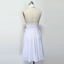 Load image into Gallery viewer, Lconic White halter neck dress 1955 The Seven Year Itch inspired dress