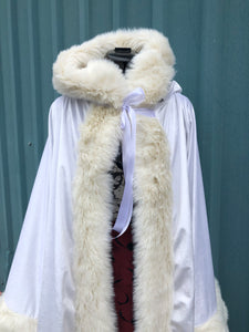 White plush velvet Santa robe