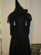 Load image into Gallery viewer, Wicked Witch Costume Dress Belt Cape Hat for Girls