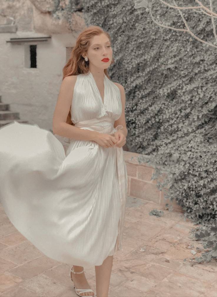 Women Ivory Elegant Day And Night Dress – MJcostume