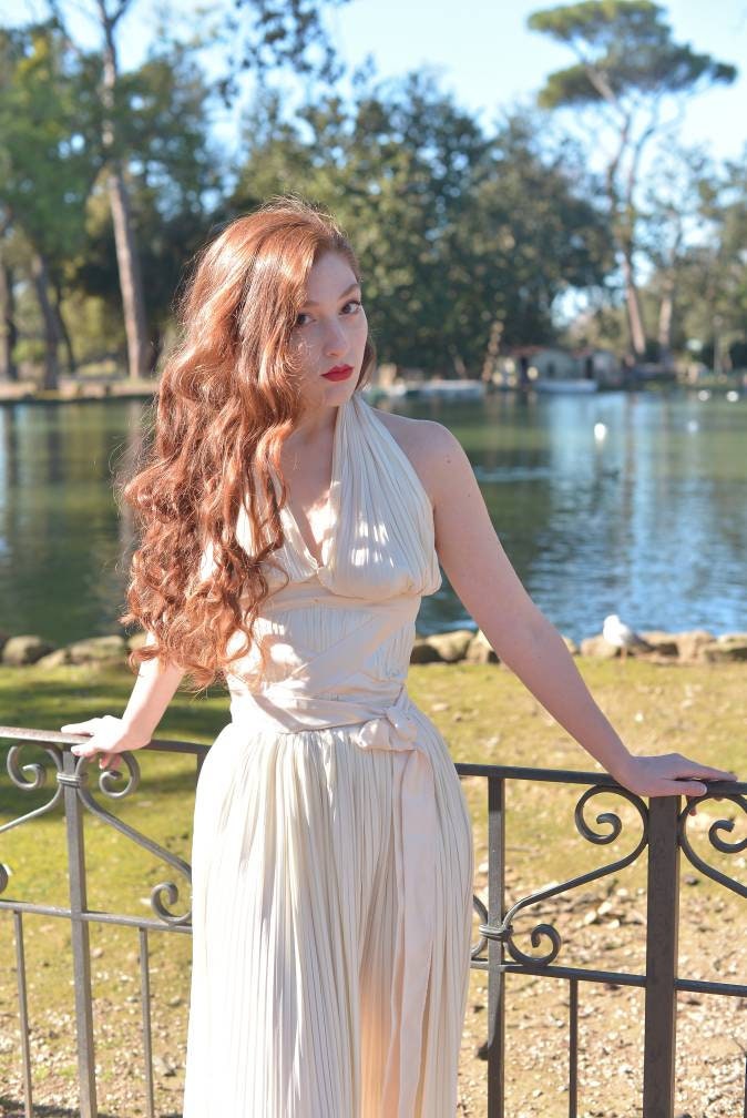 Women Ivory Elegant Day And Night Dress – MJcostume