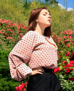Women's shirt Women's blouse Blouse with polka dots Stylish blouse