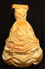 Load image into Gallery viewer, Adult Yellow Gold Satin Dress Cosplay Gown MOM2RTK Custom Sz BELLE